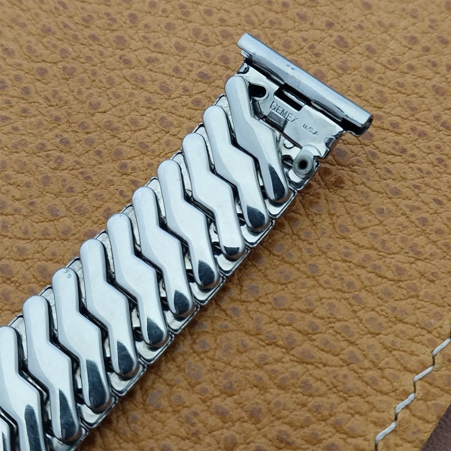 Gemex 16mm 18mm 19mm Stainless Steel Expansion Unused 1950s Vintage Watch Band