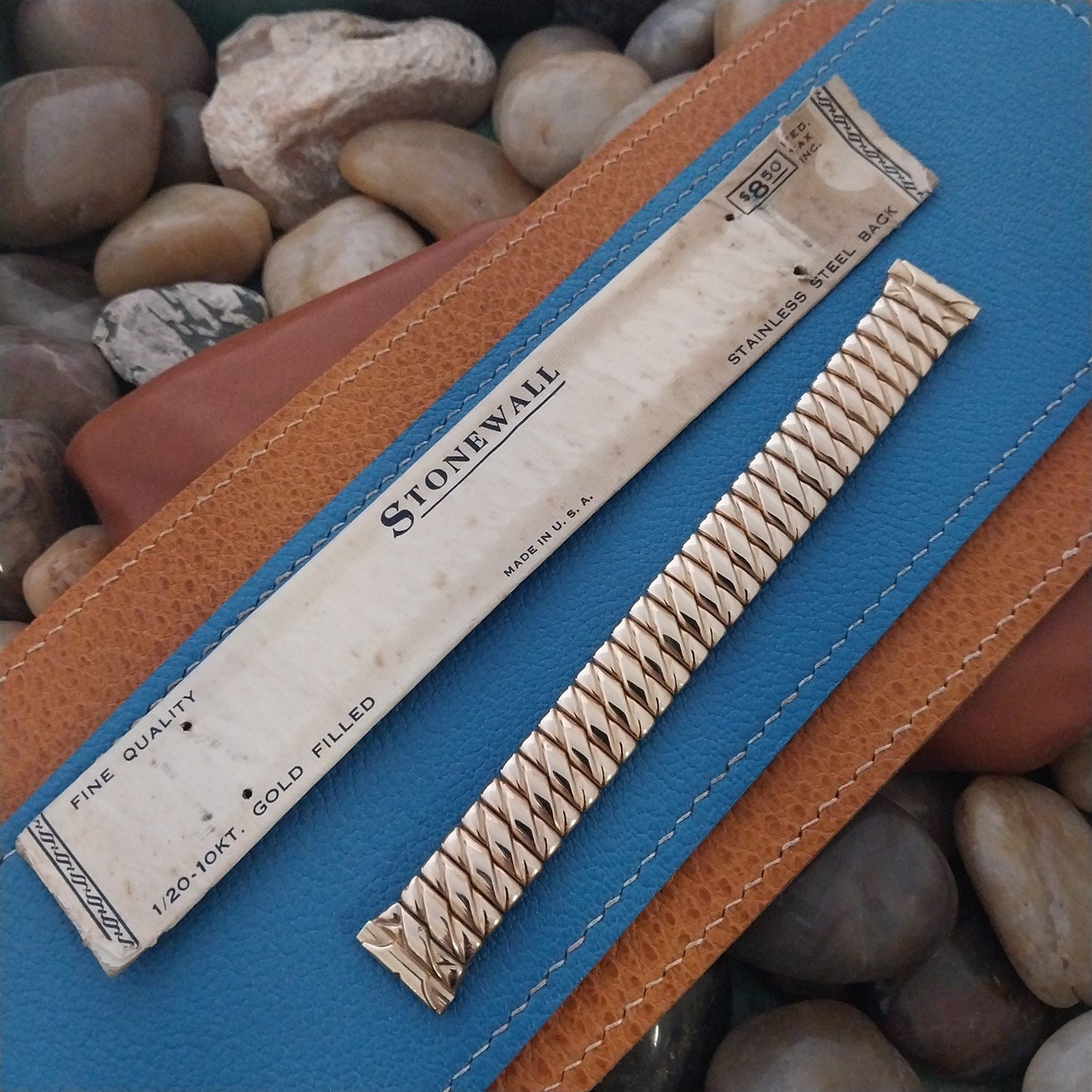 Vintage 5/8" Gold-Filled Stonewall Classic Scissor-Expansion 1940s Watch Band