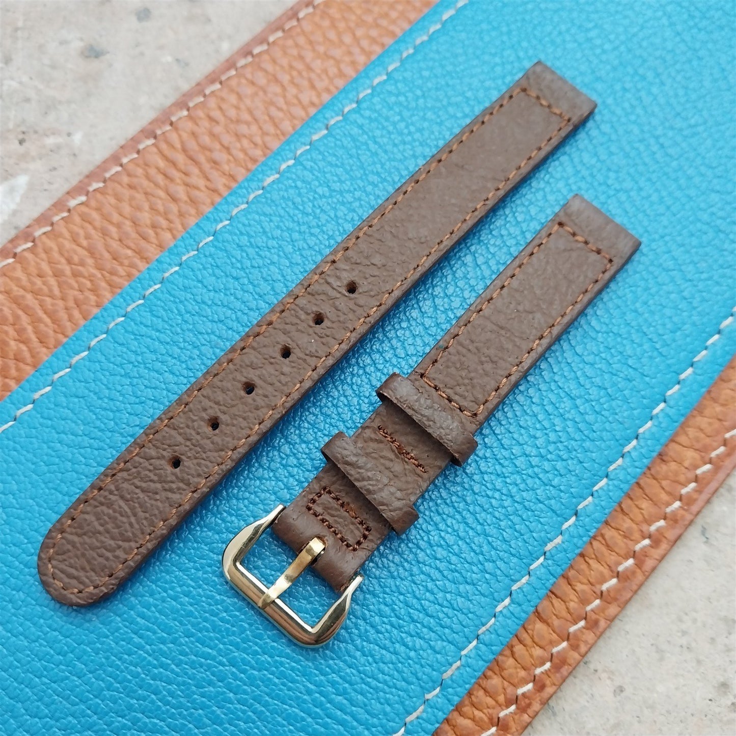 13mm Hamilton Brown Leather 1940s-1950s Unused Watch Strap