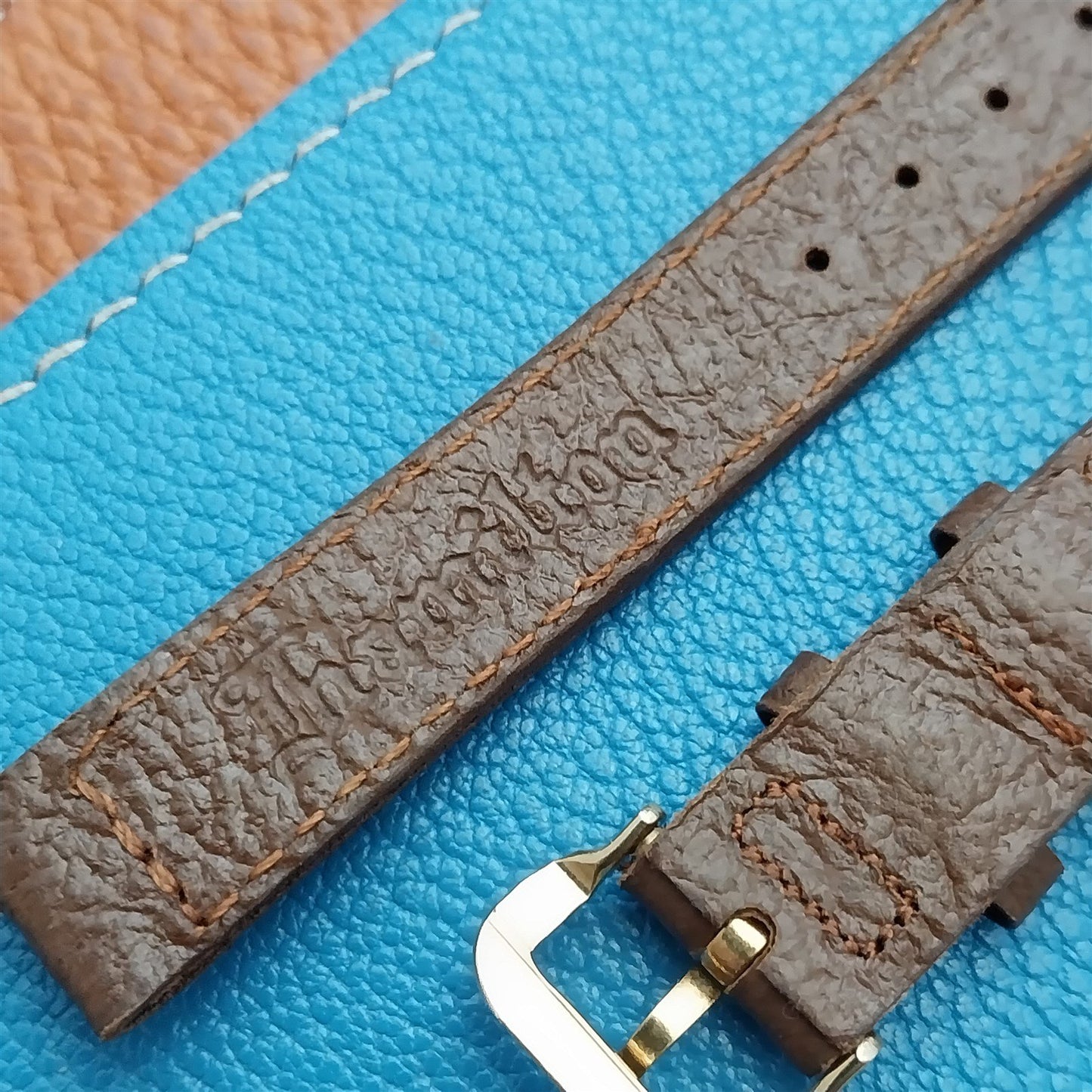 13mm Hamilton Brown Leather 1940s-1950s Unused Watch Strap