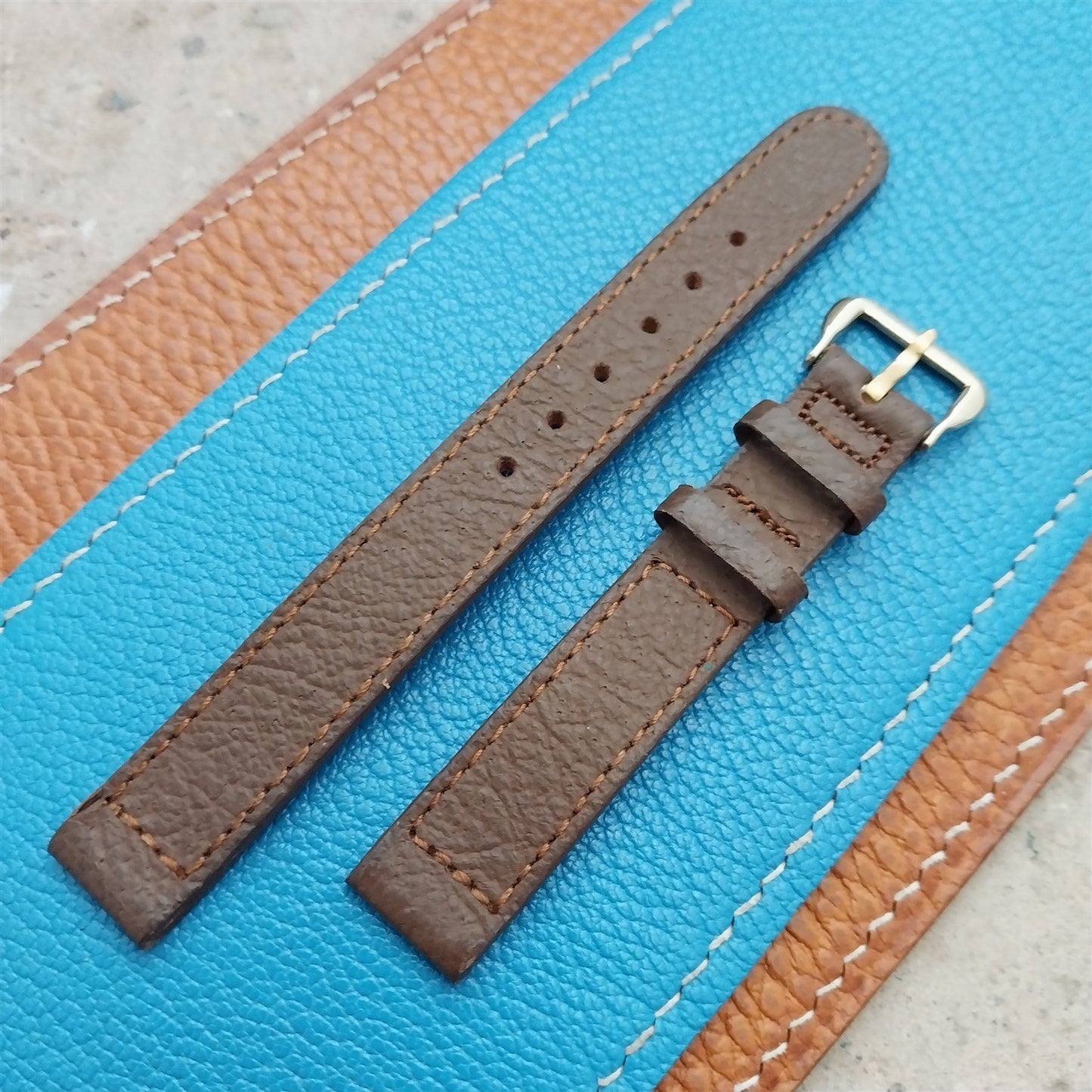 13mm Hamilton Brown Leather 1940s-1950s Unused Watch Strap