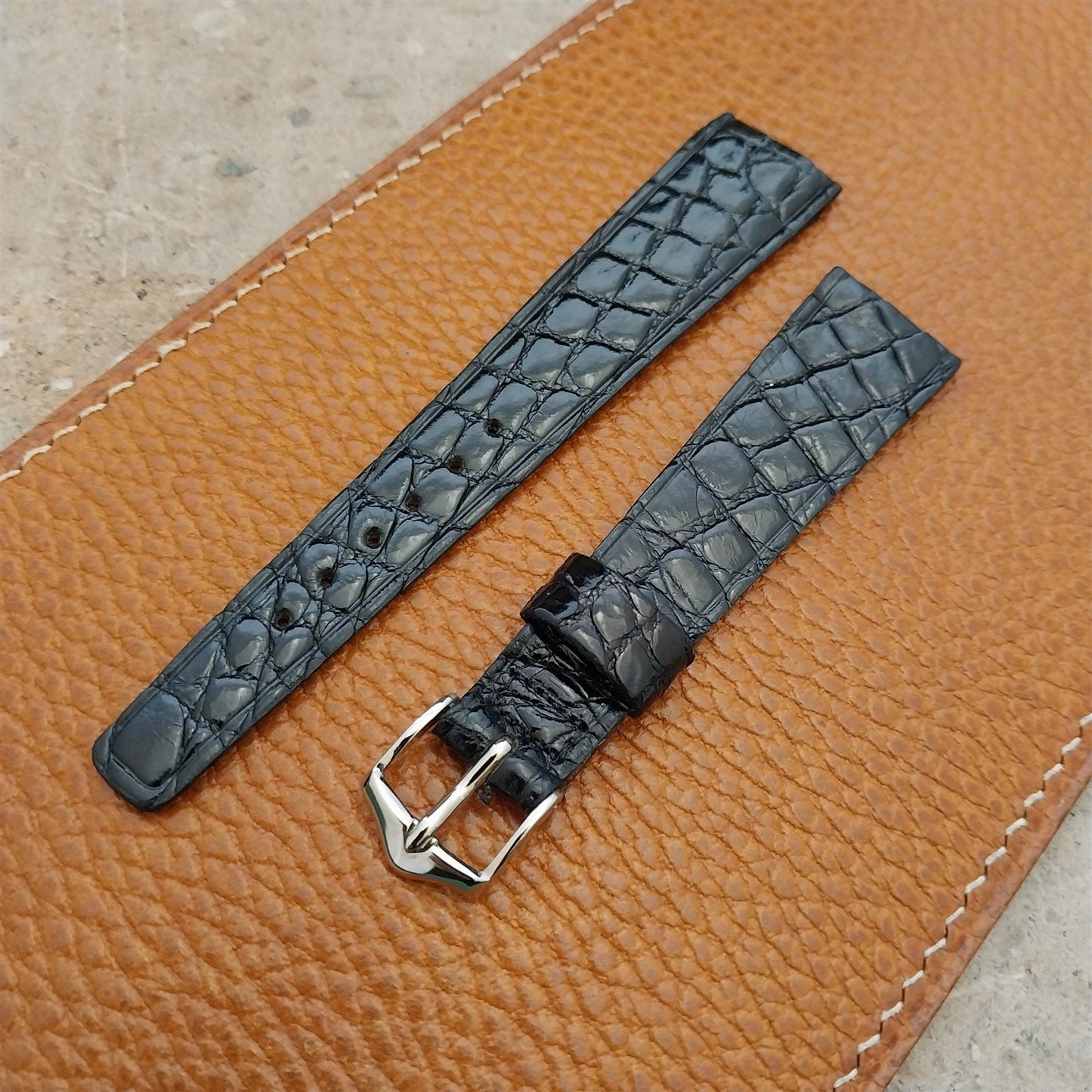 19mm JB Champion Brazilian Crocodile 1960s Vintage Watch Strap