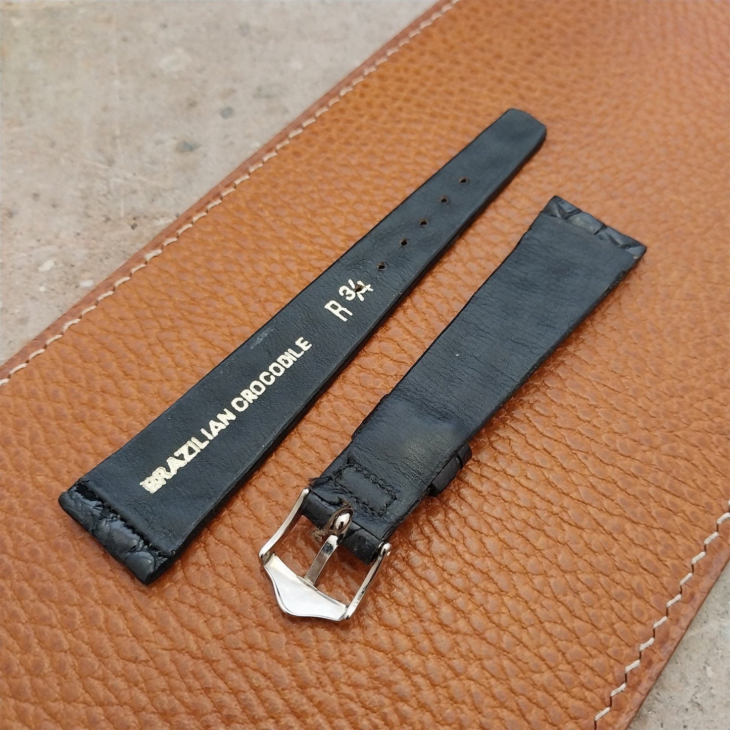 19mm JB Champion Brazilian Crocodile 1960s Vintage Watch Strap
