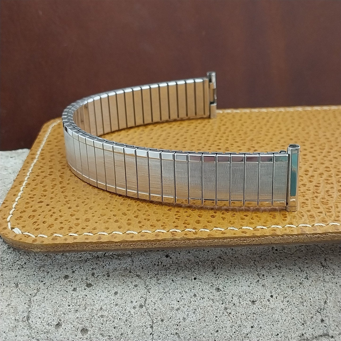Vintage Watch Band Classic Speidel Florentine 1962 White Gold-Filled Expansion