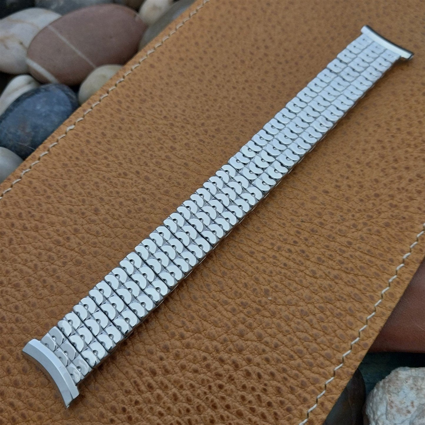 1957 Vintage White Gold-Filled Speidel Honeycomb Expansion Unused Watch Band