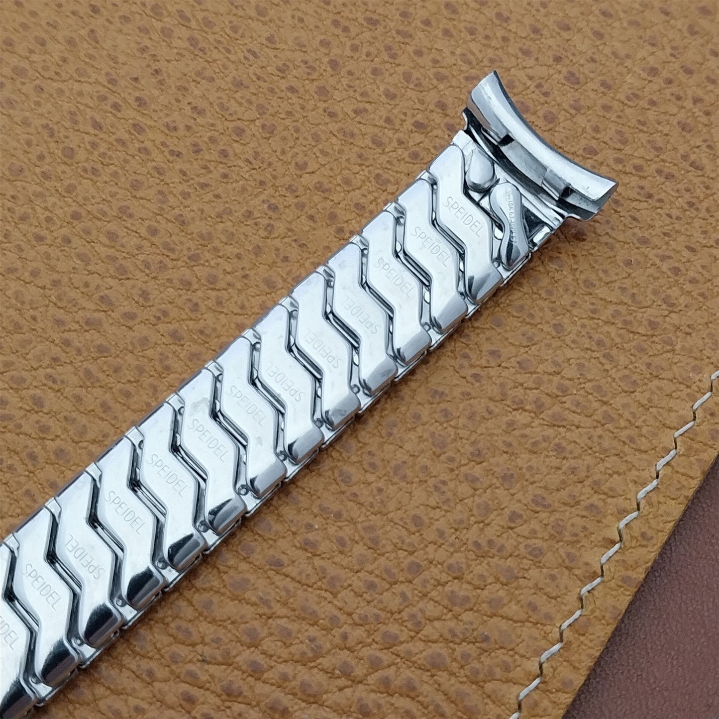 1957 Vintage White Gold-Filled Speidel Honeycomb Expansion Unused Watch Band