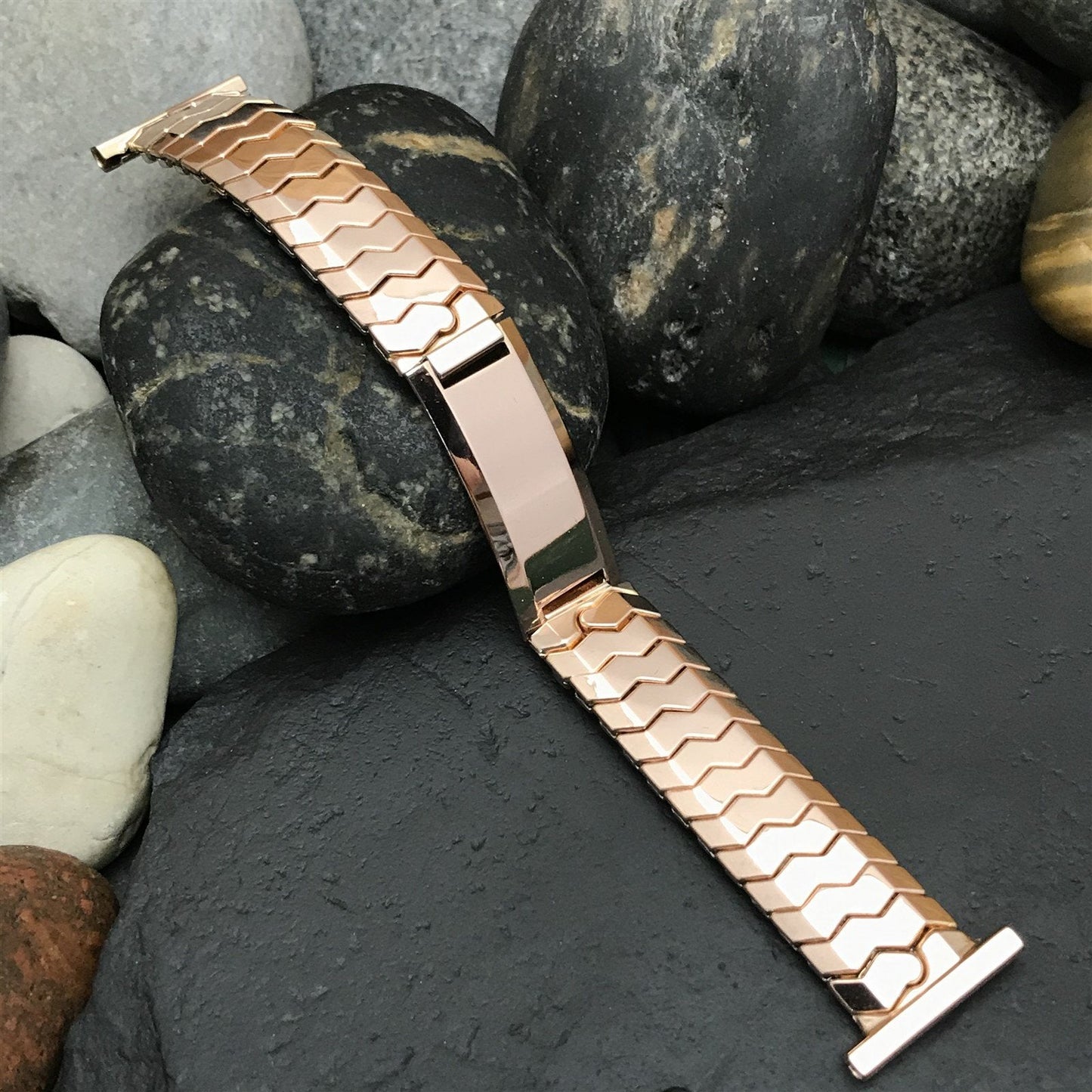 1948 Speidel 10k Rose Gold-Filled Golden Knight Ident nos Vintage Watch Band