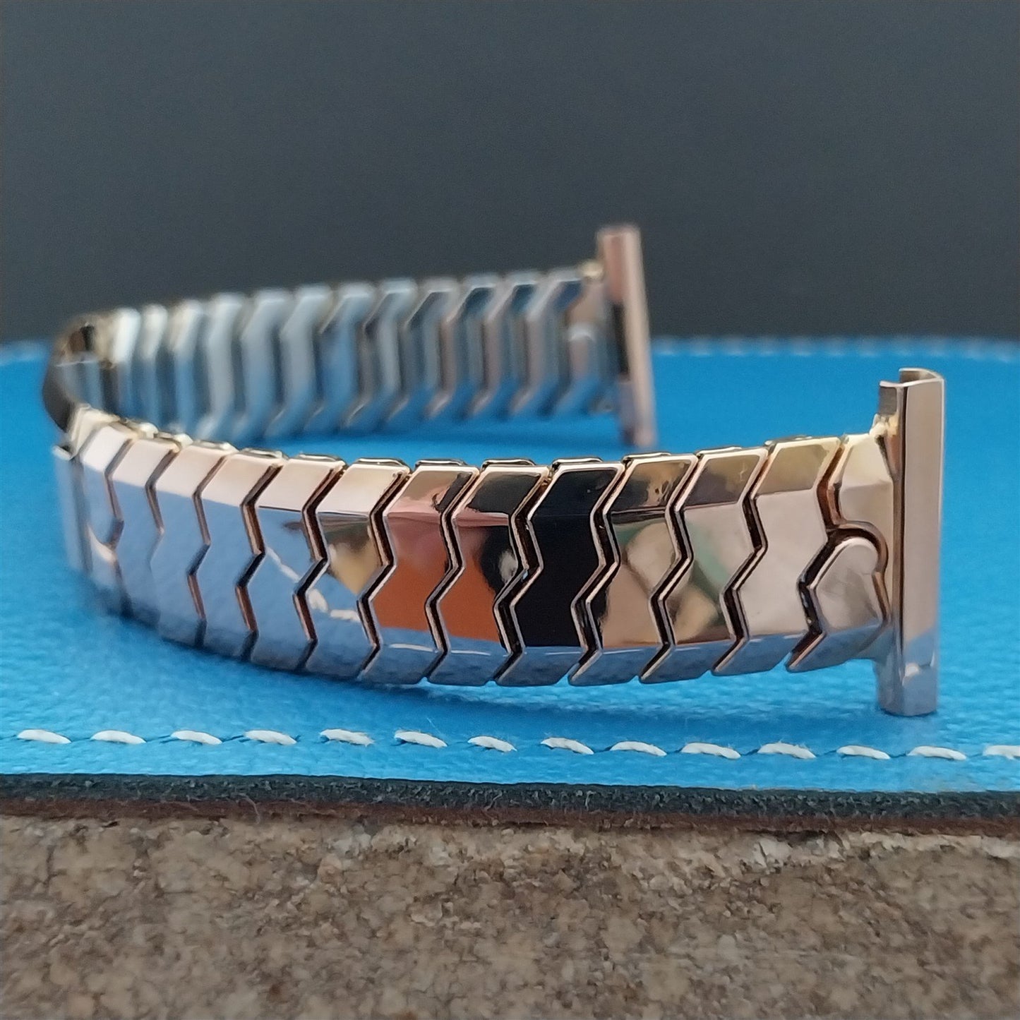 1948 Speidel 10k Rose Gold-Filled Golden Knight Ident nos Vintage Watch Band