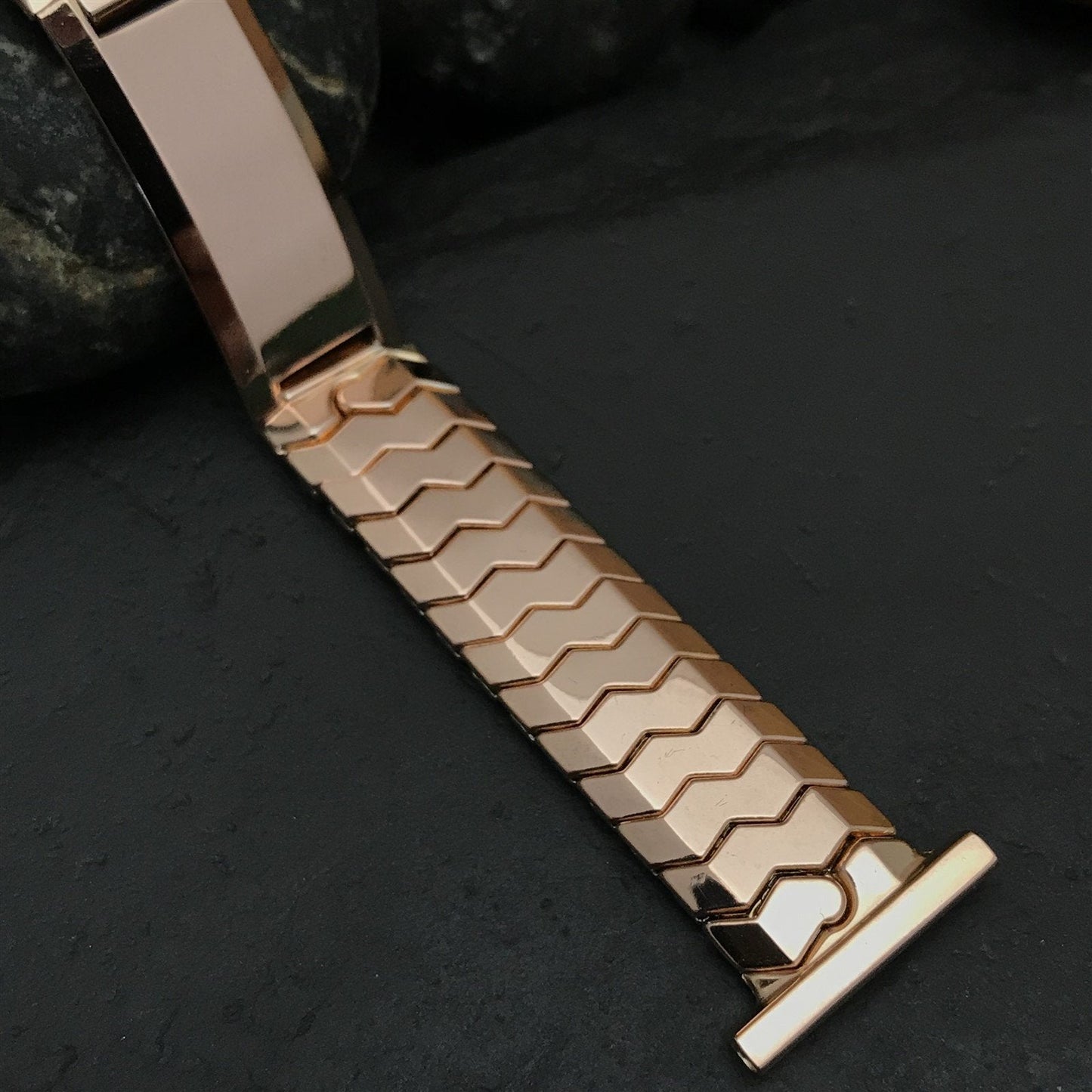 1948 Speidel 10k Rose Gold-Filled Golden Knight Ident nos Vintage Watch Band