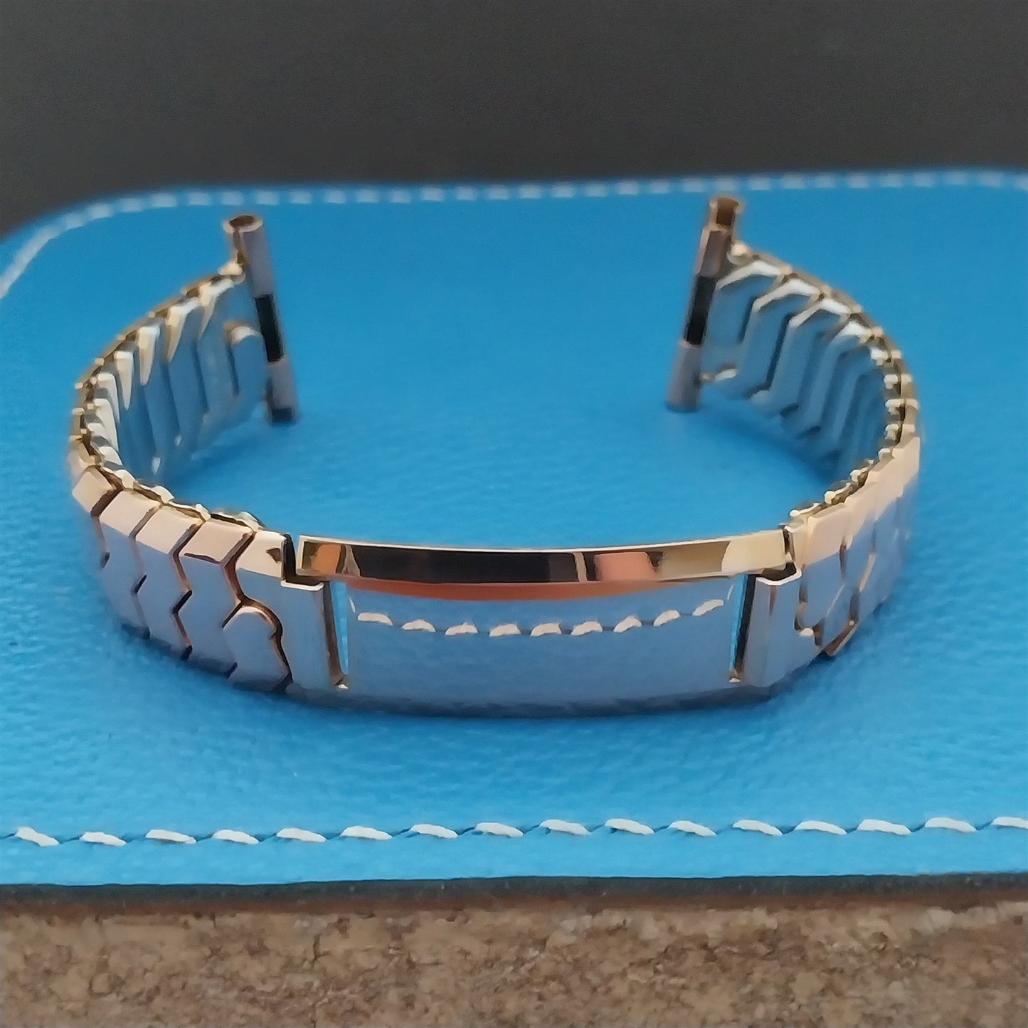 1948 Speidel 10k Rose Gold-Filled Golden Knight Ident nos Vintage Watch Band