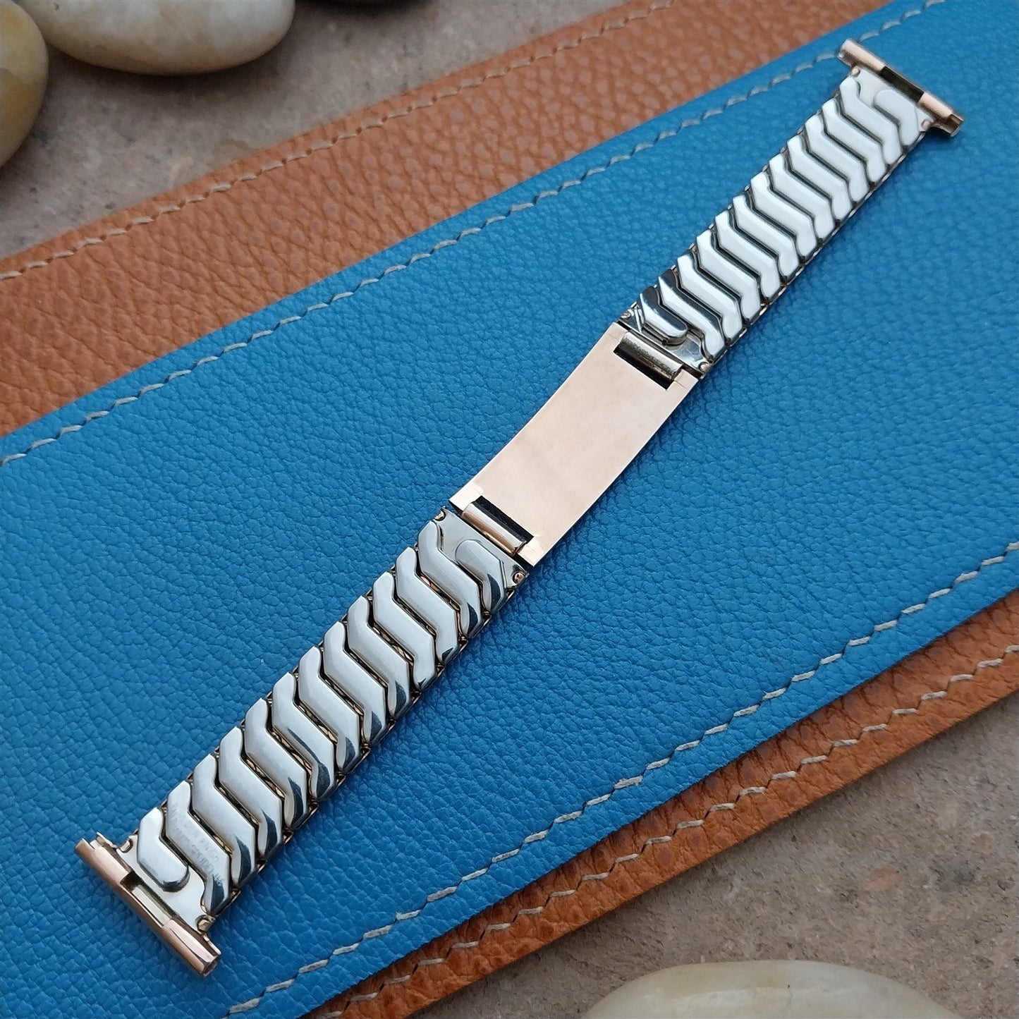 1948 Speidel 10k Rose Gold-Filled Golden Knight Ident nos Vintage Watch Band