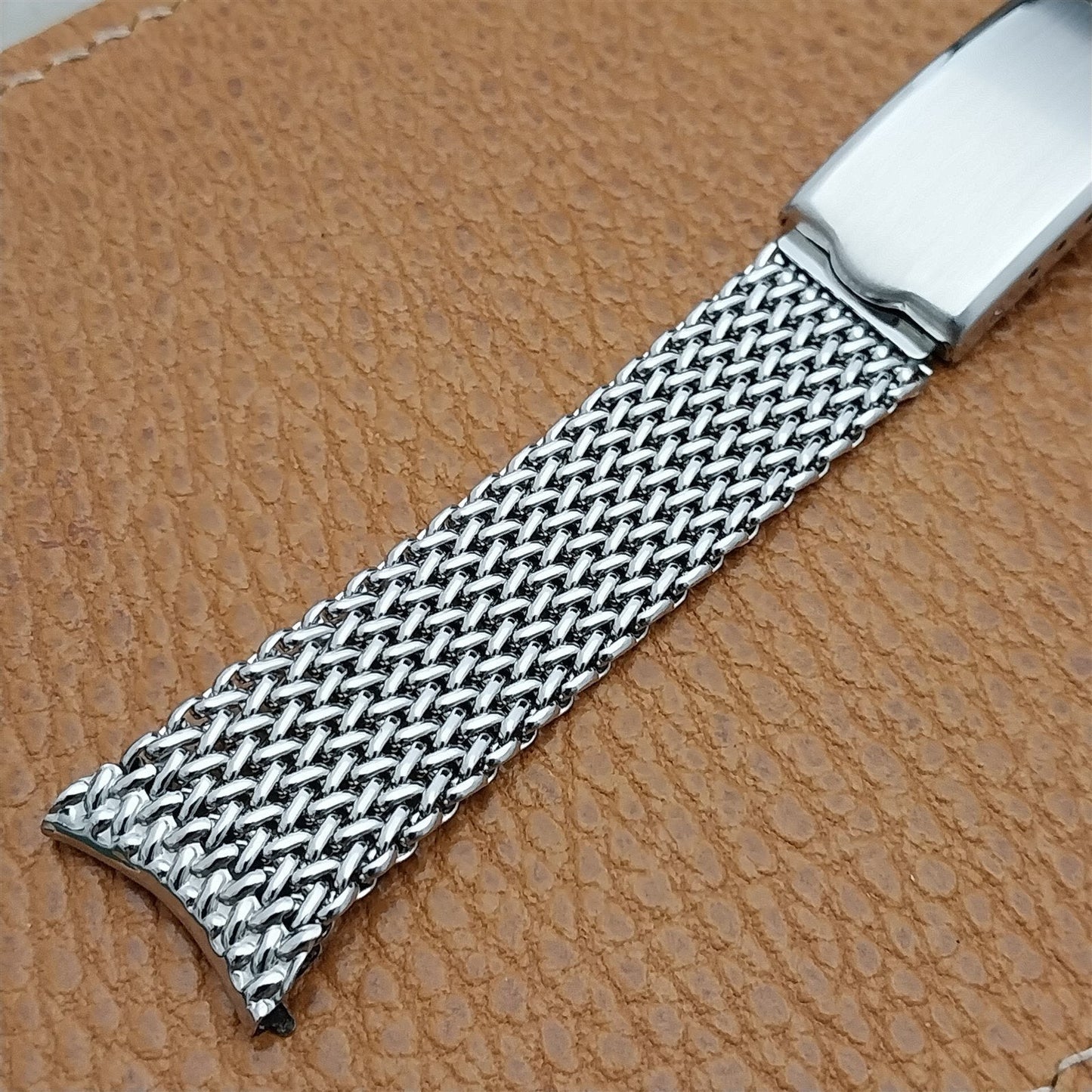 JB Champion USA Stainless Steel Mesh mint nos 1960s 19mm Vintage Watch Band