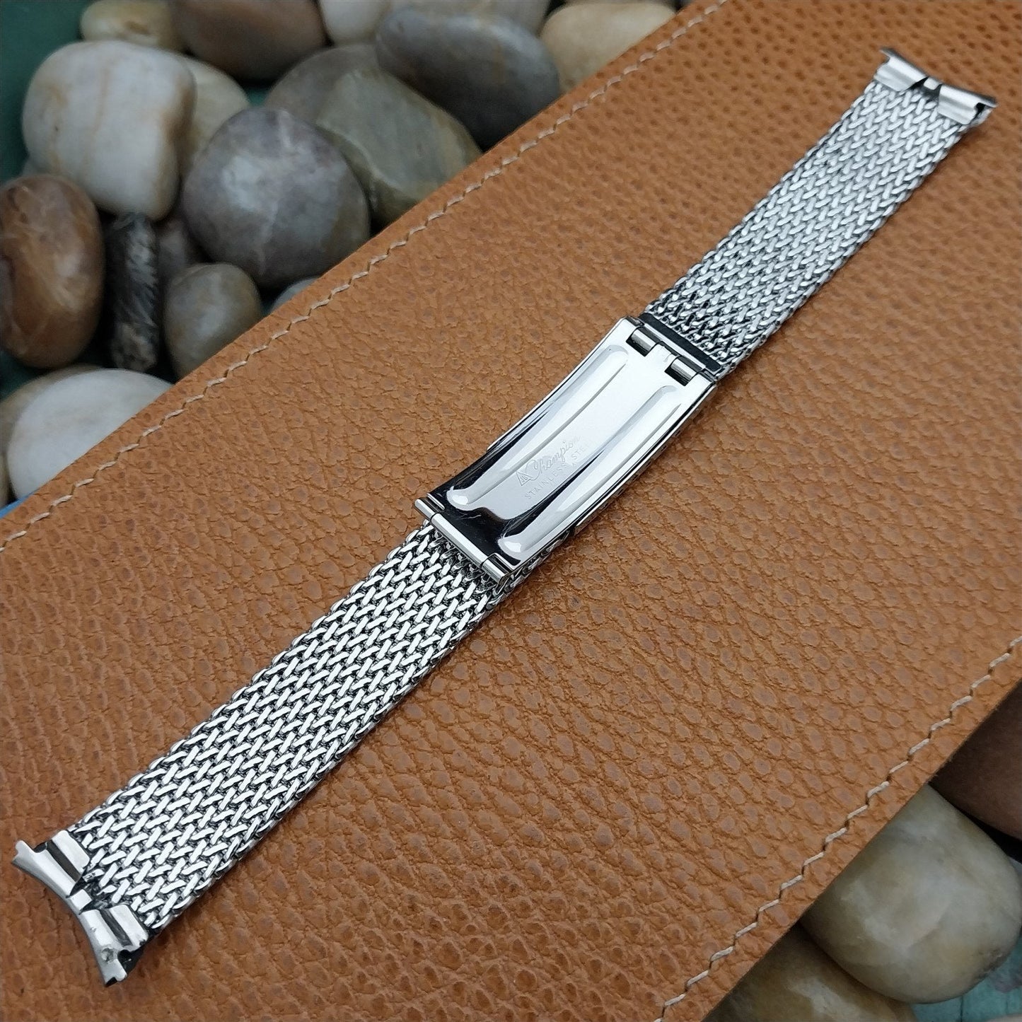 19mm Stainless Steel Mesh JB Champion Long nos Classic 1960s Vintage Watch Band