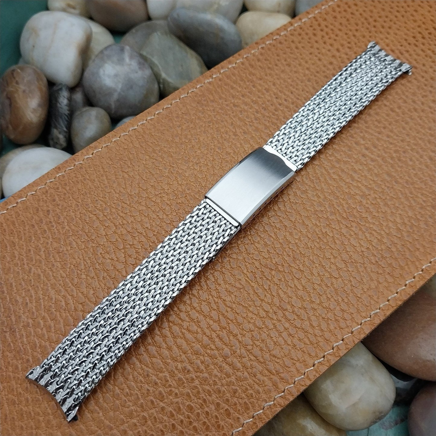 19mm Stainless Steel Mesh JB Champion Long nos Classic 1960s Vintage Watch Band