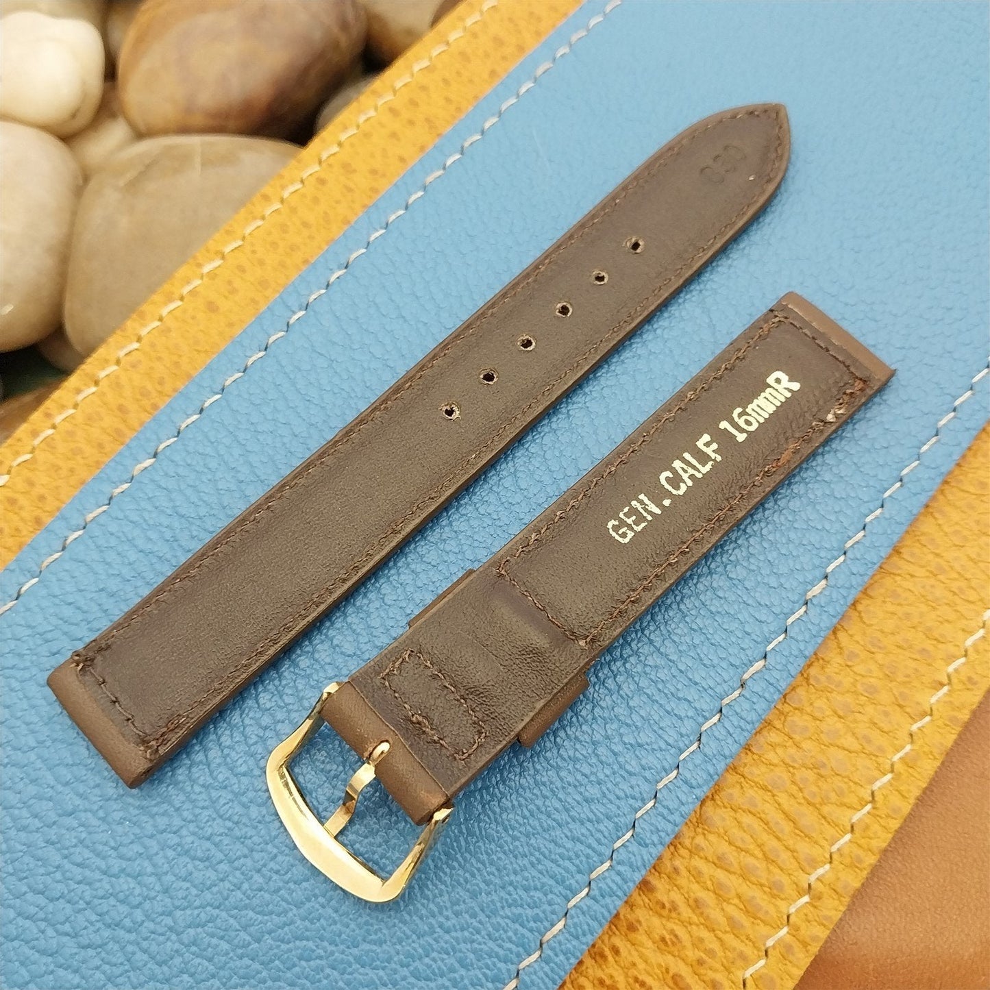 5/8" Hadley Roma Single-Keeper Calfskin Leather Unused 1960s Vintage Watch Band