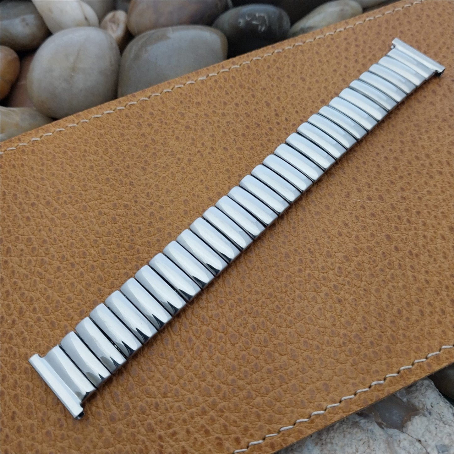 3/4" Stainless Steel Expansion Old-Stock Foster USA 1960s Vintage Watch Band