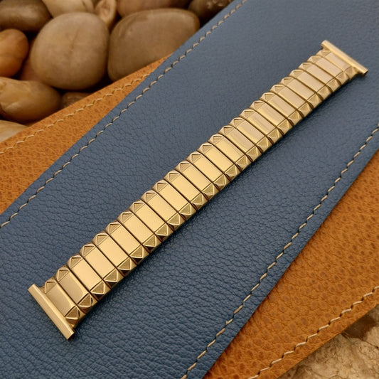 1950s Short 10k Gold-Filled Expansion Vintage Watch Band 16mm-18mm Foster USA