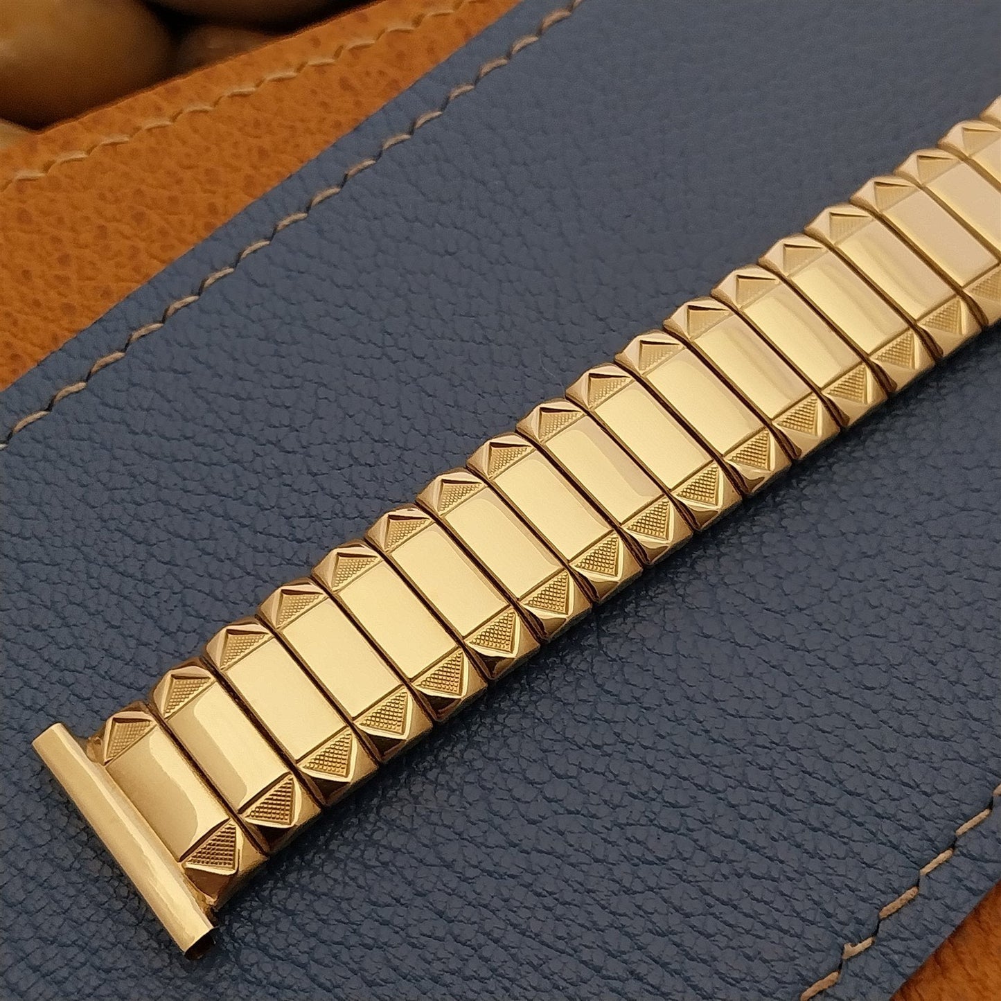 1950s Short 10k Gold-Filled Expansion Vintage Watch Band 16mm-18mm Foster USA