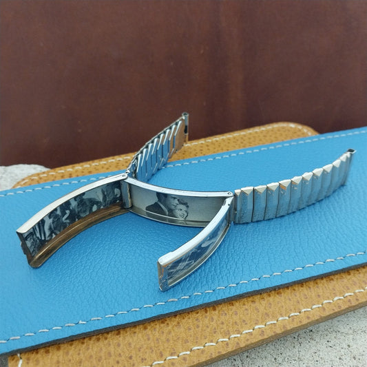 Rare 16mm 10k Gold-Filled Photo Locket Duchess USA nos 1950s Vintage Watch Band