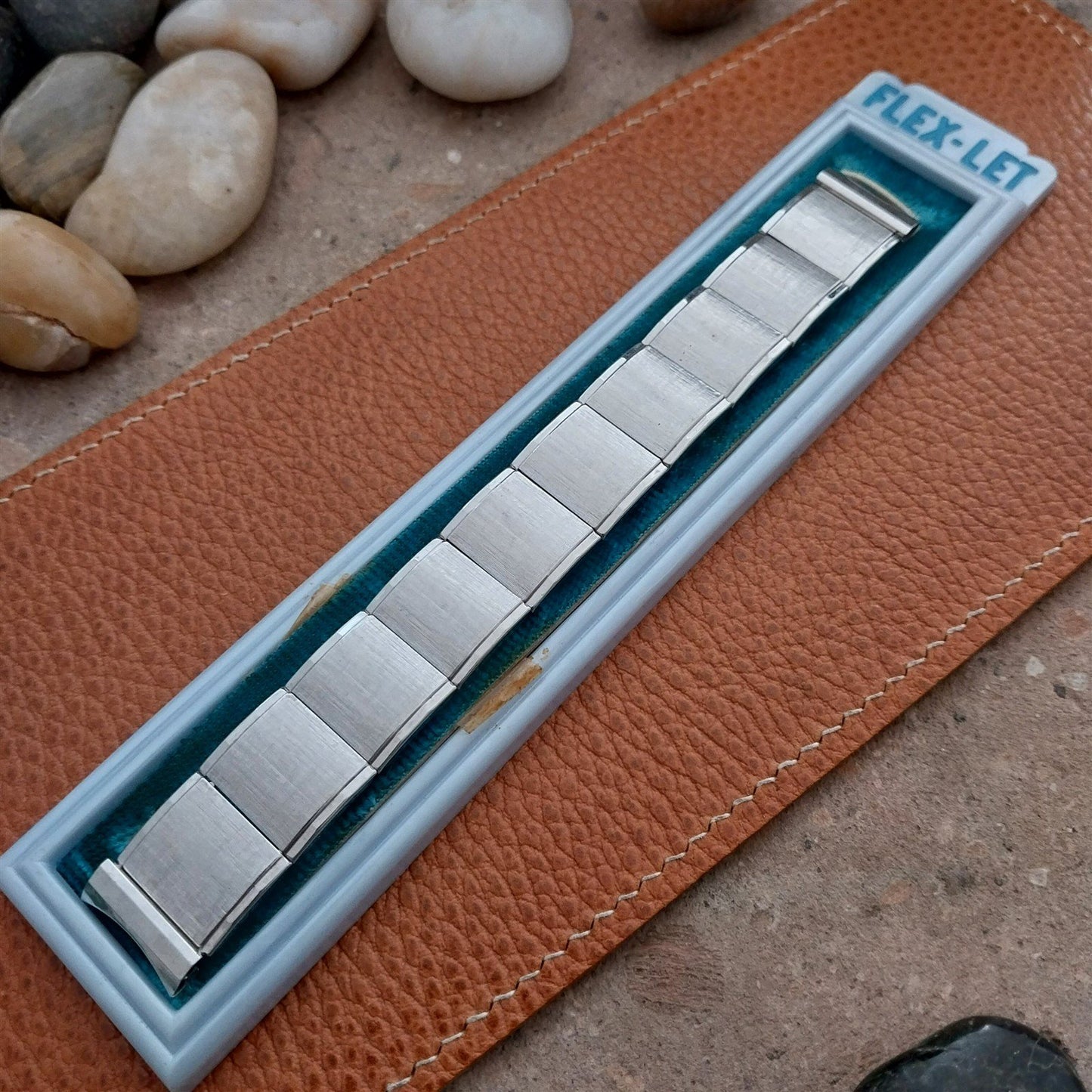 1959 17.2mm 10k White Gold-Filled Expansion Flex-Let Unused Vintage Watch Band