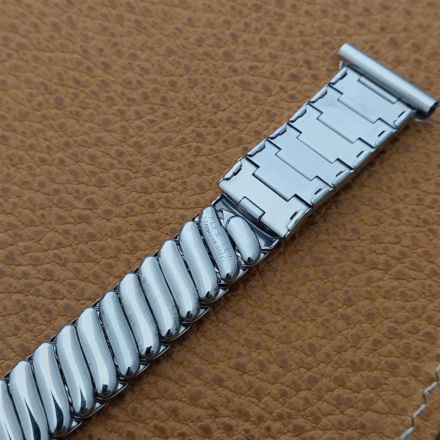 16mm 18mm 19mm 1950s Stainless Steel Classic Flex-Let nos Vintage Watch Band