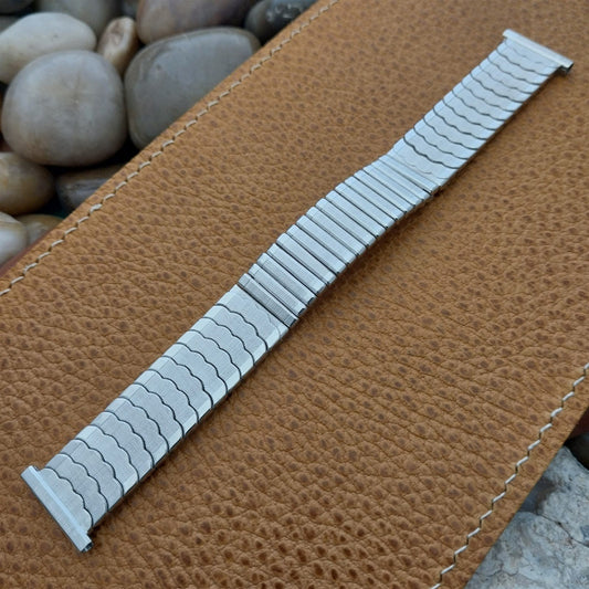 1959 10k White Gold-Filled Speidel Florentine Riptide nos Vintage Watch Band