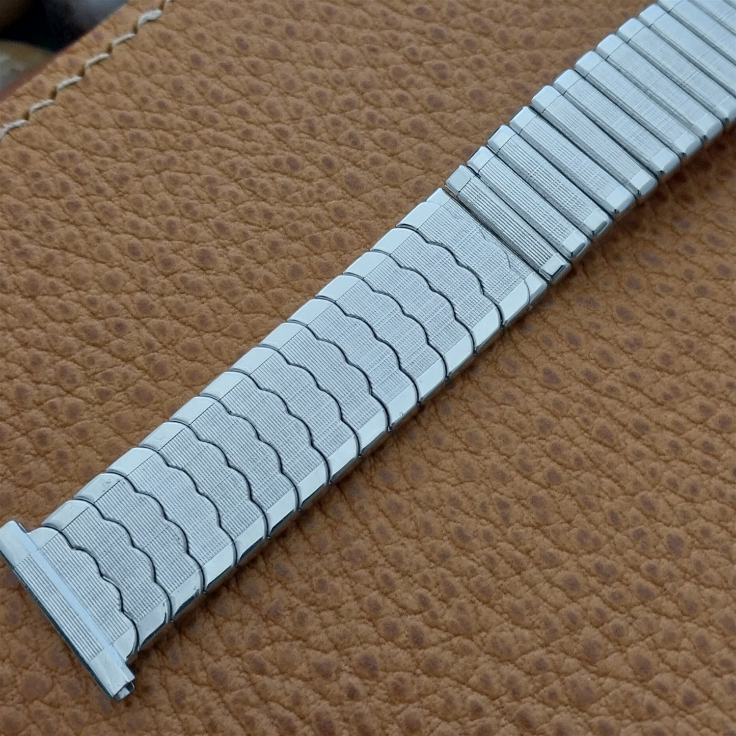 1959 10k White Gold-Filled Speidel Florentine Riptide nos Vintage Watch Band