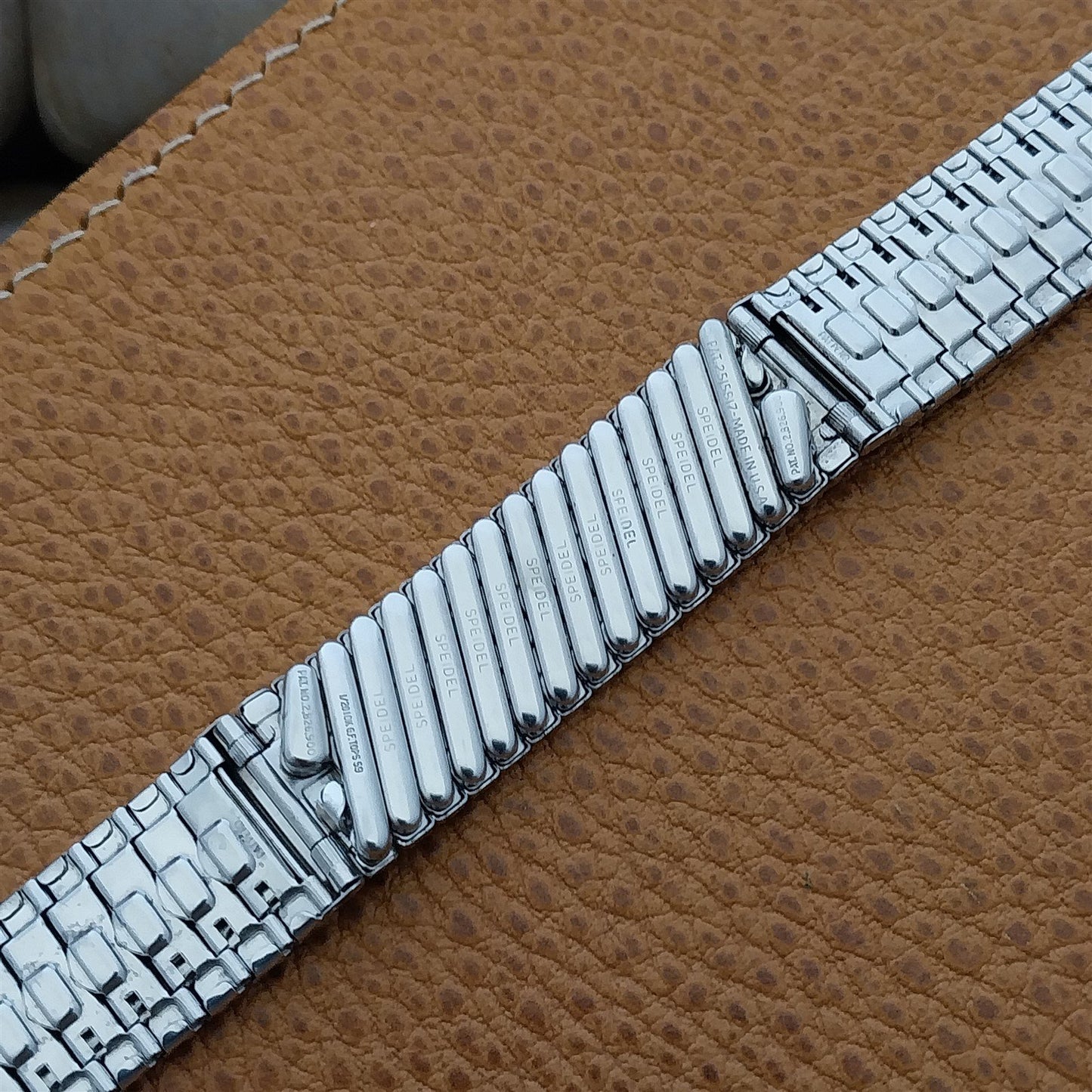 1959 10k White Gold-Filled Speidel Florentine Riptide nos Vintage Watch Band
