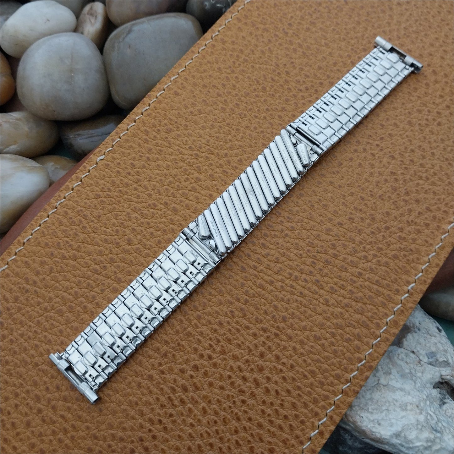 1959 10k White Gold-Filled Speidel Florentine Riptide nos Vintage Watch Band