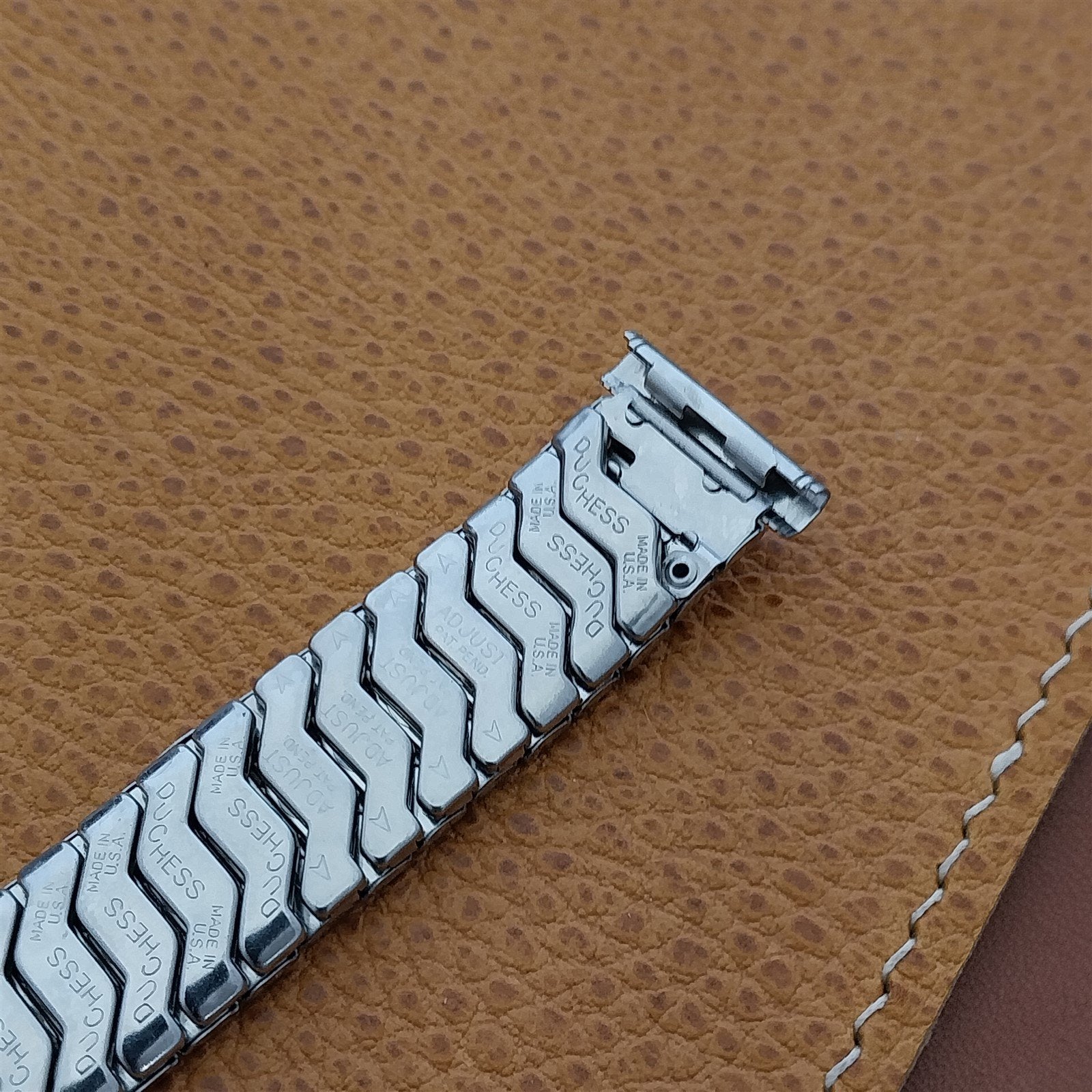 Vintage Watch Band 3/4" 1950s Duchess USA Stainless Steel Old-Stock Expansion