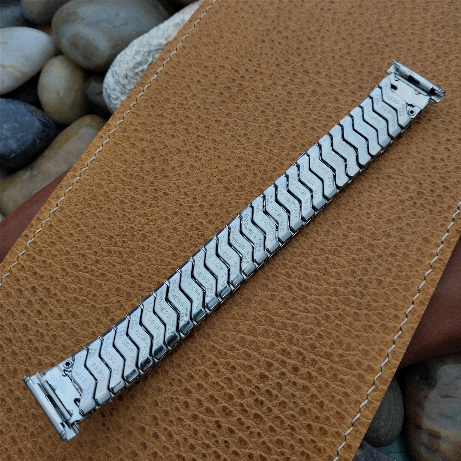 Vintage Watch Band 3/4" 1950s Duchess USA Stainless Steel Old-Stock Expansion