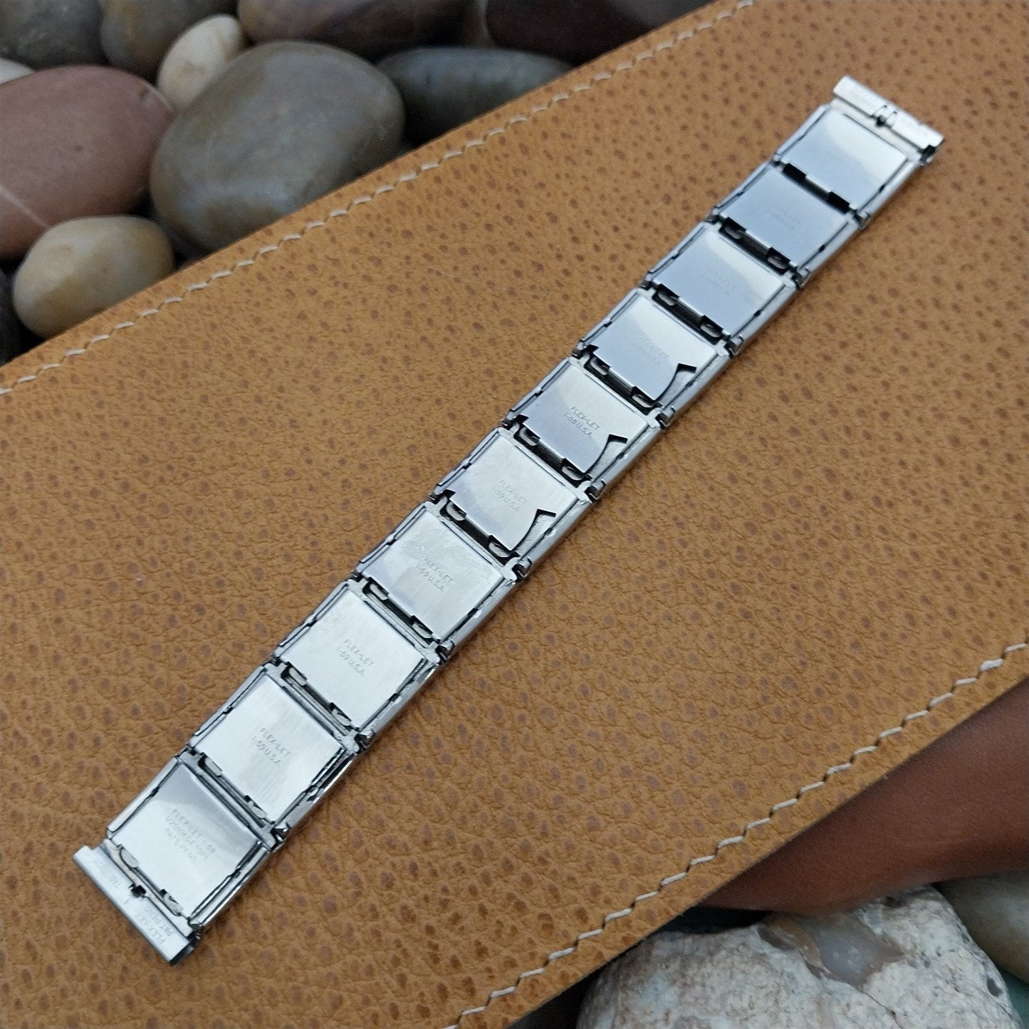 11/16" 1959 White Gold-Filled Classic Flex-Let USA Made nos Vintage Watch Band