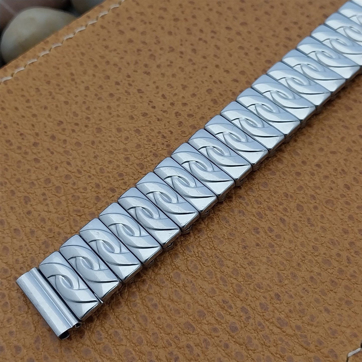 1950s Vintage Watch Band 5/8" Crown Stainless Steel Old-Stock Expansion