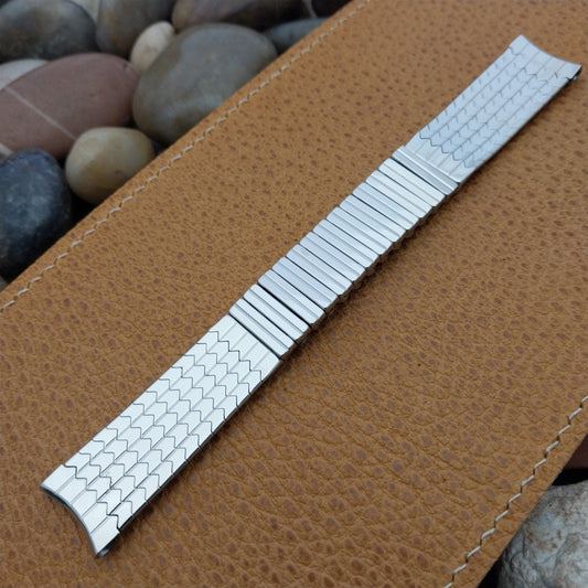 17.2mm 11/16" Lenox USA Stainless Steel Expansion nos 1960s Vintage Watch Band