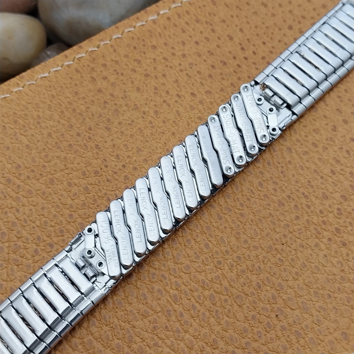 17.2mm 11/16" Lenox USA Stainless Steel Expansion nos 1960s Vintage Watch Band