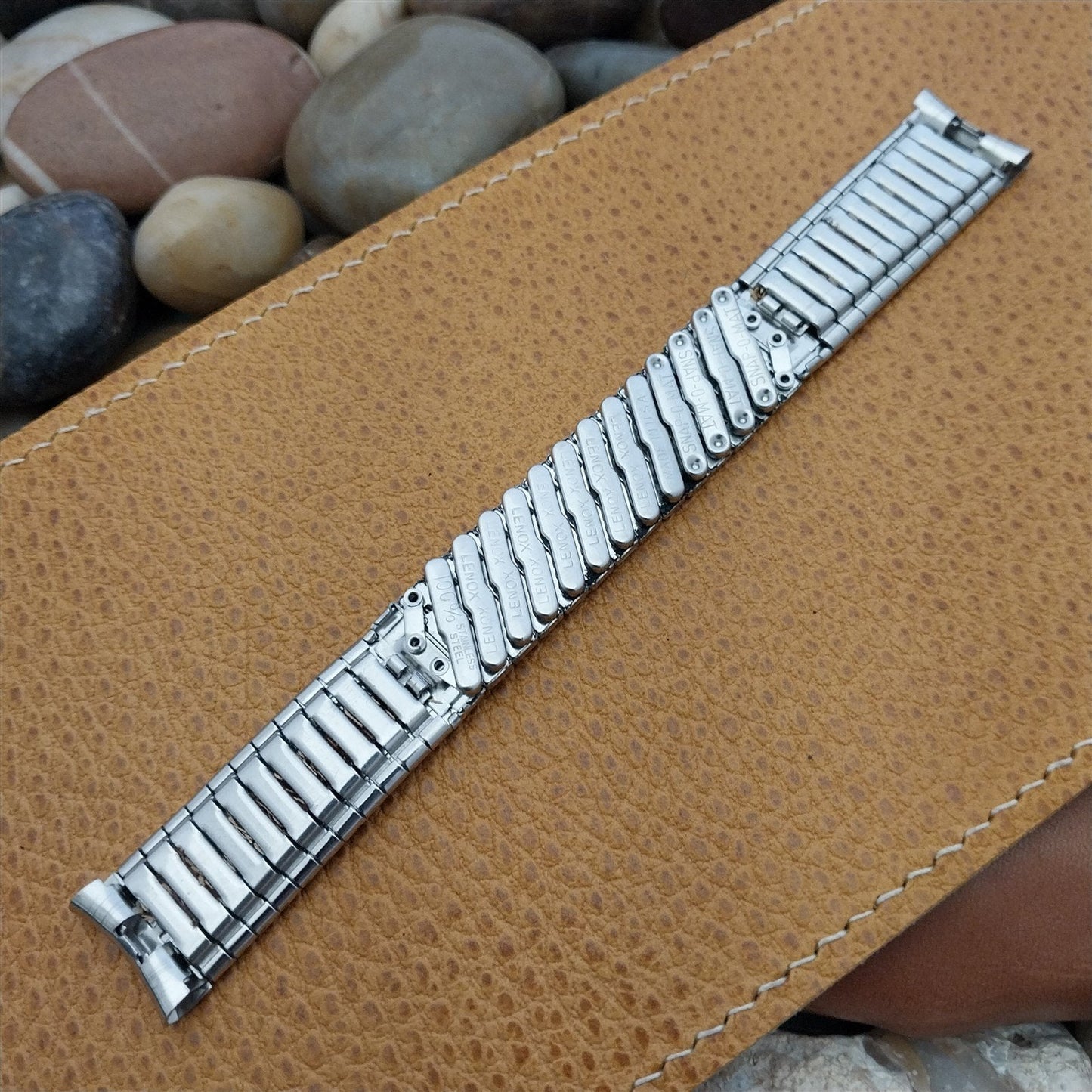 17.2mm 11/16" Lenox USA Stainless Steel Expansion nos 1960s Vintage Watch Band