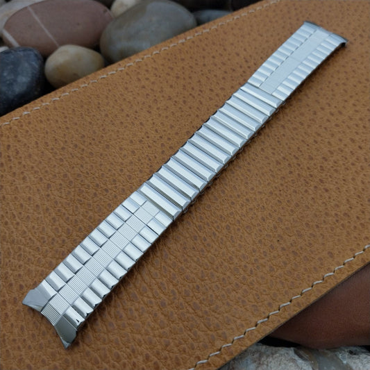 1960s Vintage Watch Band 3/4" Lenox USA Stainless Steel Old-Stock Expansion