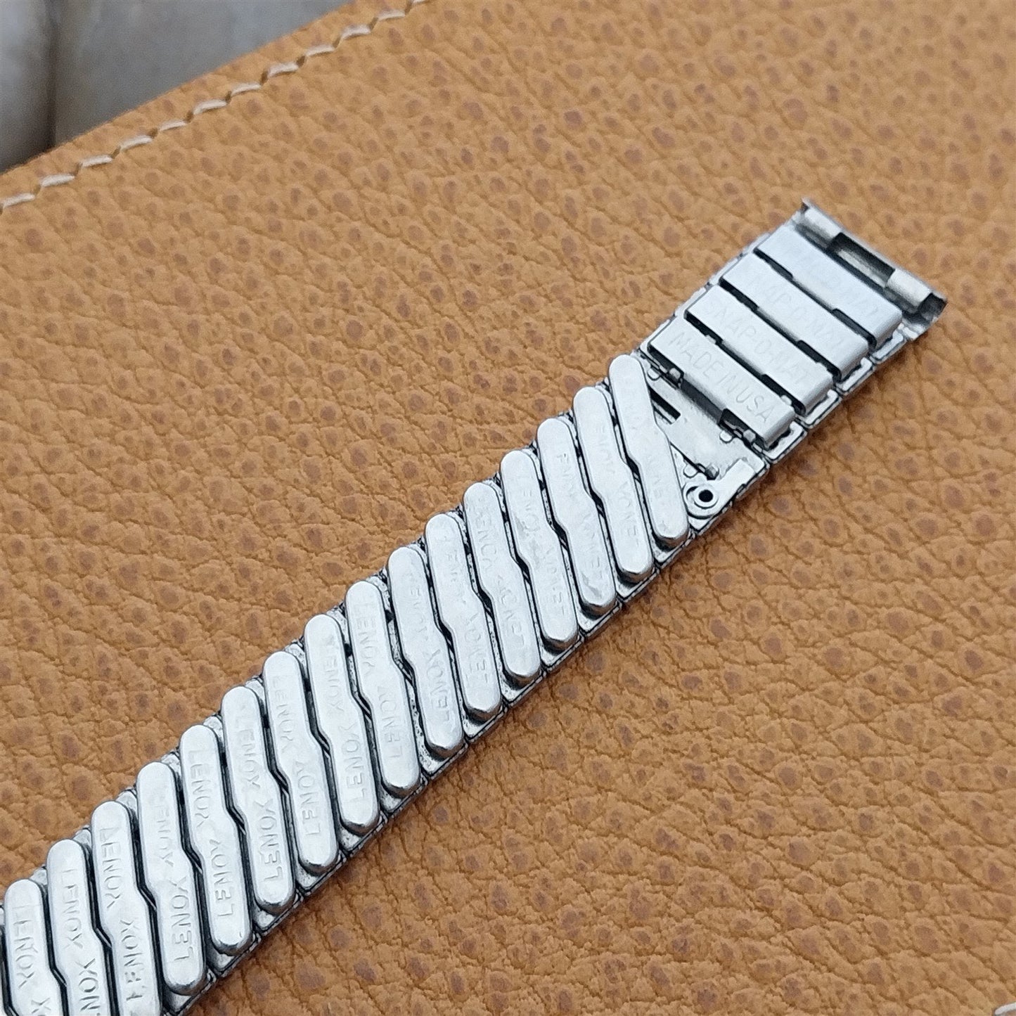 16mm 1960s Vintage Watch Band 5/8" Lenox Stainless Steel nos Old-Stock Expansion