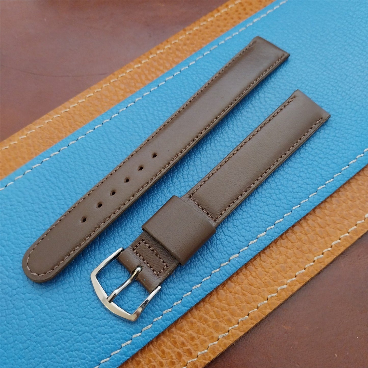 15mm Mormac USA Long Scandia Calf Leather Unused nos 1970s Vintage Watch Strap