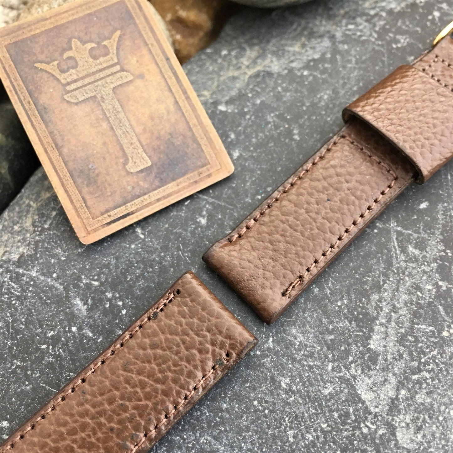 5/8" JB Champion USA Short Padded Scotch Grain Unused 1960s Vintage Watch Band