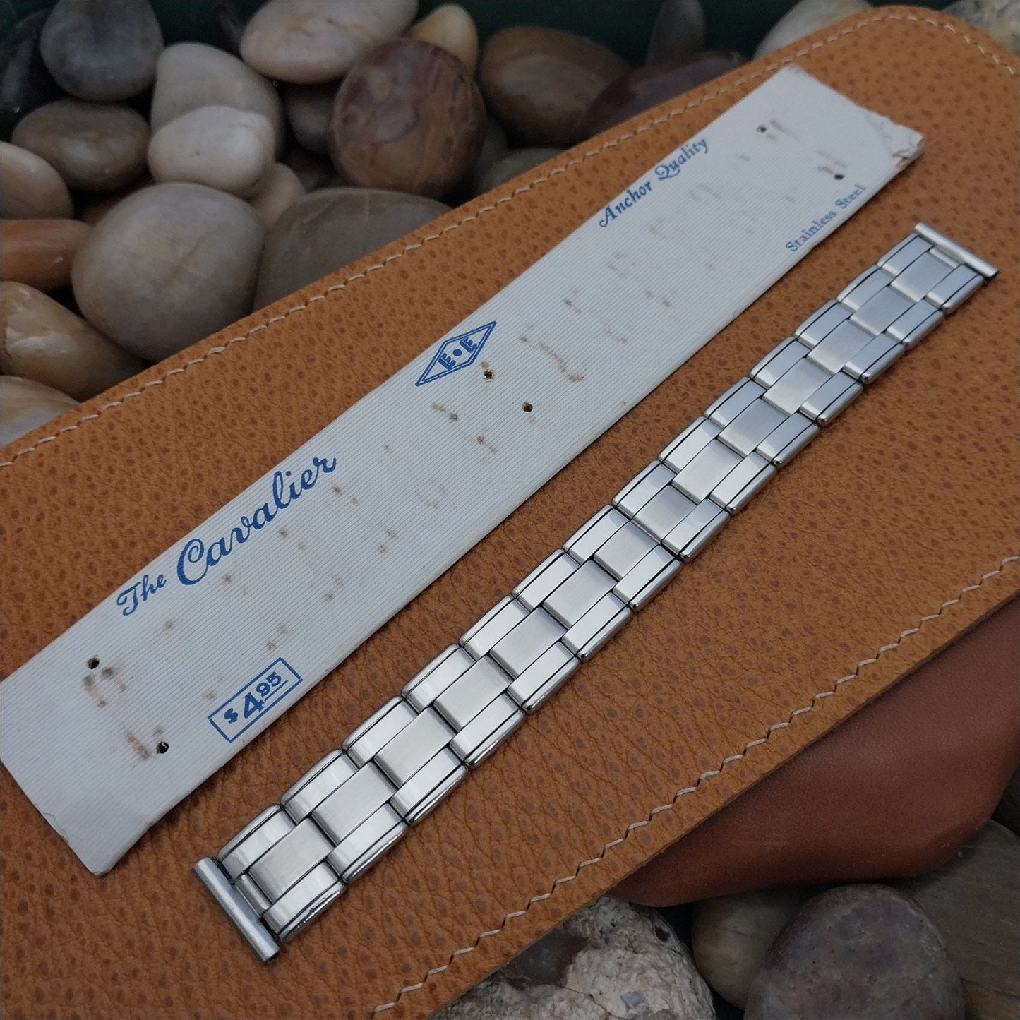 1940s 5/8" Ebert Cavalier Stainless Steel Oyster Unused nos Vintage Watch Band