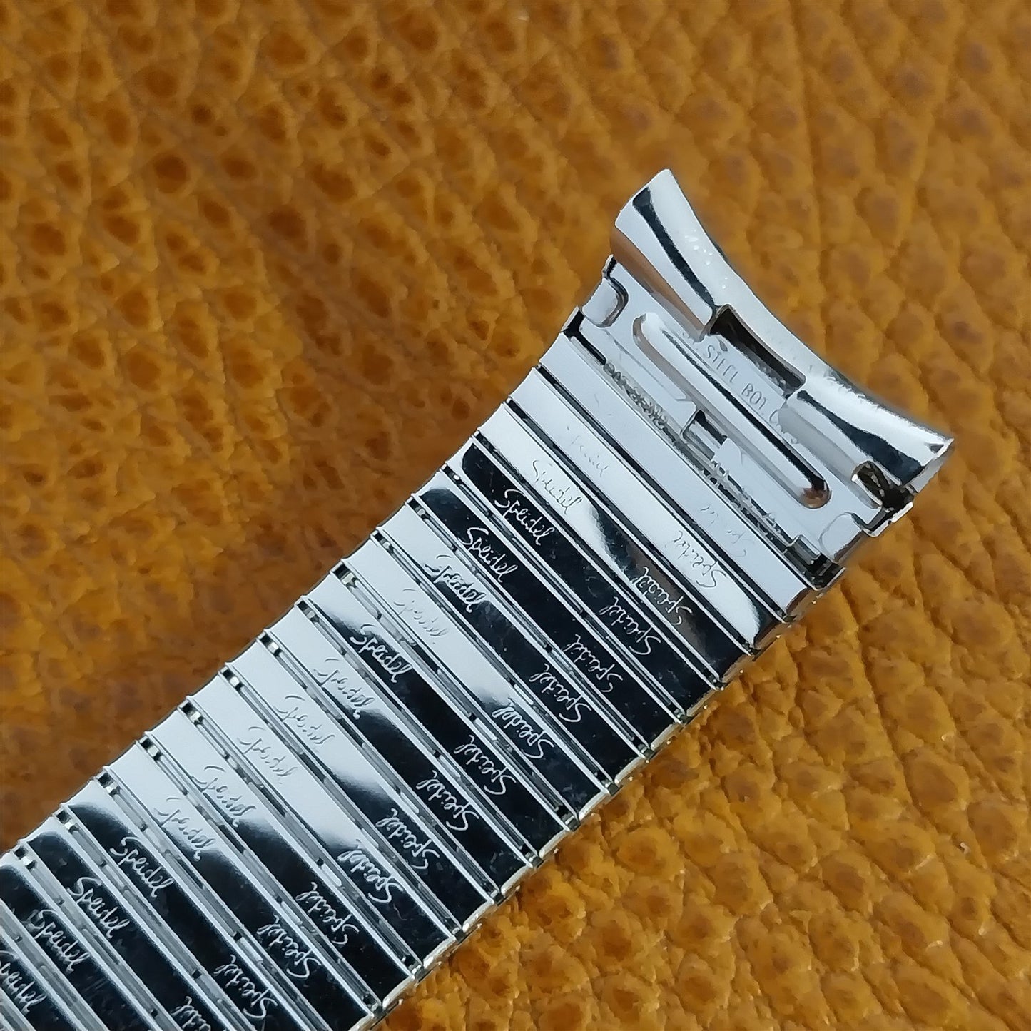 Vintage 17.2mm Long White Gold-Filled Speidel Thinline nos 1970s Watch Band