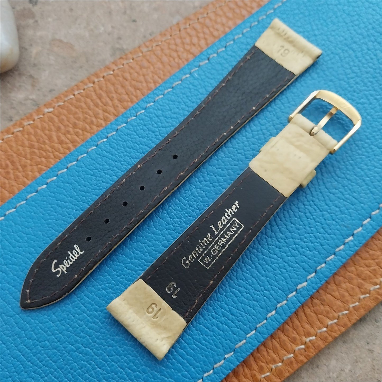 Vintage 19mm Speidel German Boar Grain Classic Tapered 19/14 Unused Watch Band