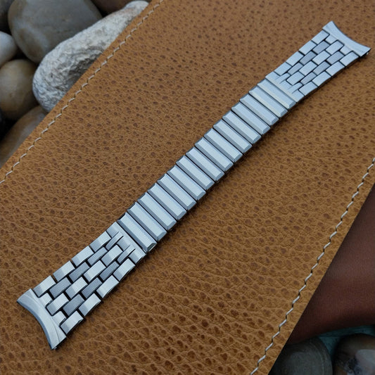 19mm 18mm mcm Stainless Steel Gemex Brick-Link 1960s Unused Vintage Watch Band