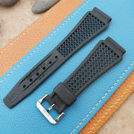 20mm Swiss Divers Strap & Acier Buckle Tropical Unused 1970s Vintage Watch Band