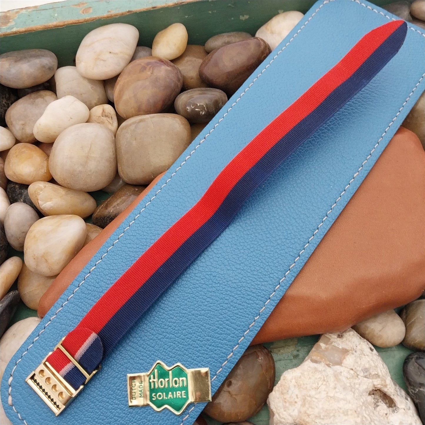 Vintage 18mm Striped Perlon 1960s Unused Classic Single Pass Unused Watch Strap