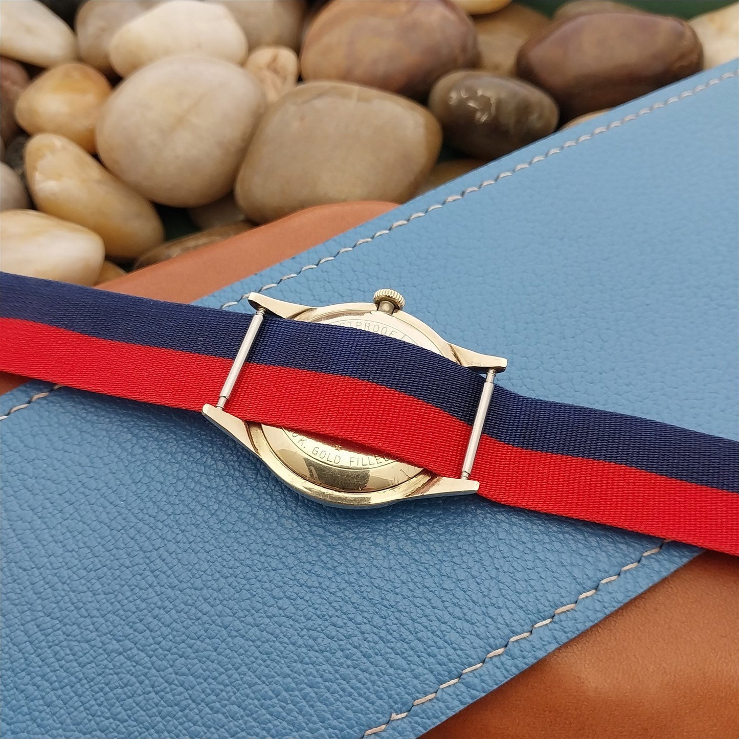 Vintage 18mm Striped Perlon 1960s Unused Classic Single Pass Unused Watch Strap