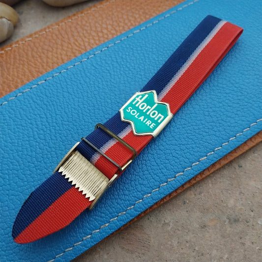 Vintage 18mm Striped Perlon 1960s Unused Classic Single Pass Unused Watch Strap