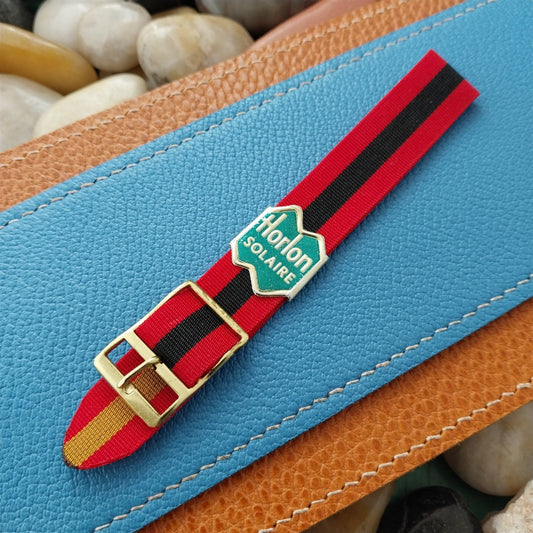 16mm 1960s Reversible Perlon Vintage Watch Band Regimental Dive Watch Strap