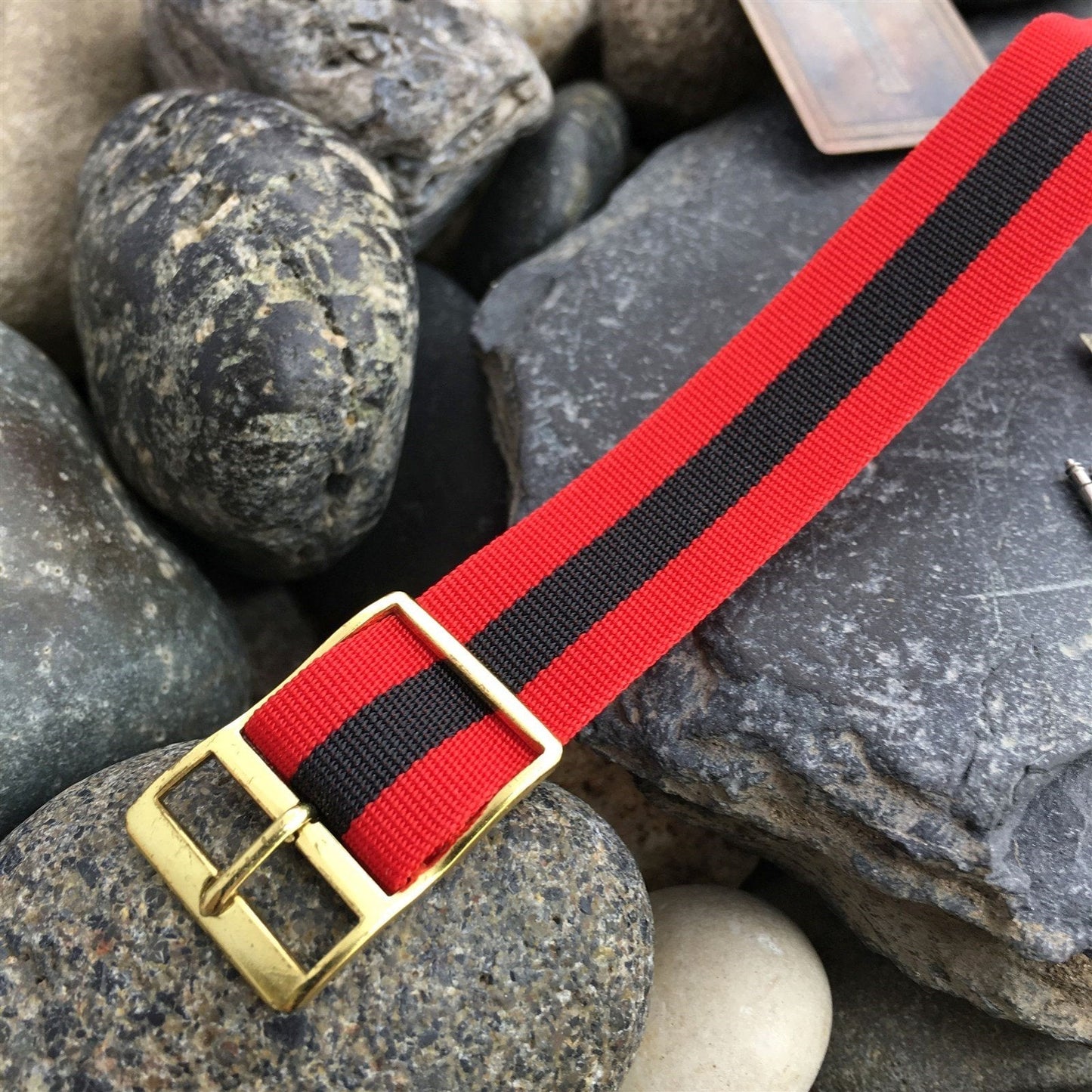 16mm 1960s Reversible Perlon Vintage Watch Band Regimental Dive Watch Strap